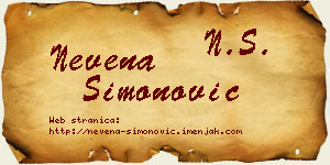 Nevena Simonović vizit kartica
